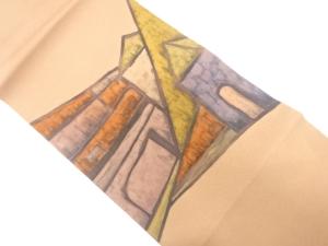 抽象風景模様　名古屋帯